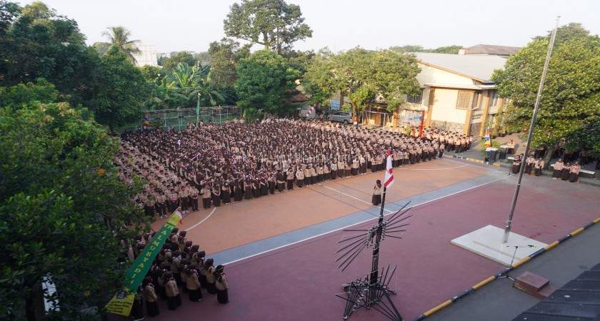 Peringatan Hari Pandu Indonesia Ke-62 di SMK Al-Muhtadin Depok