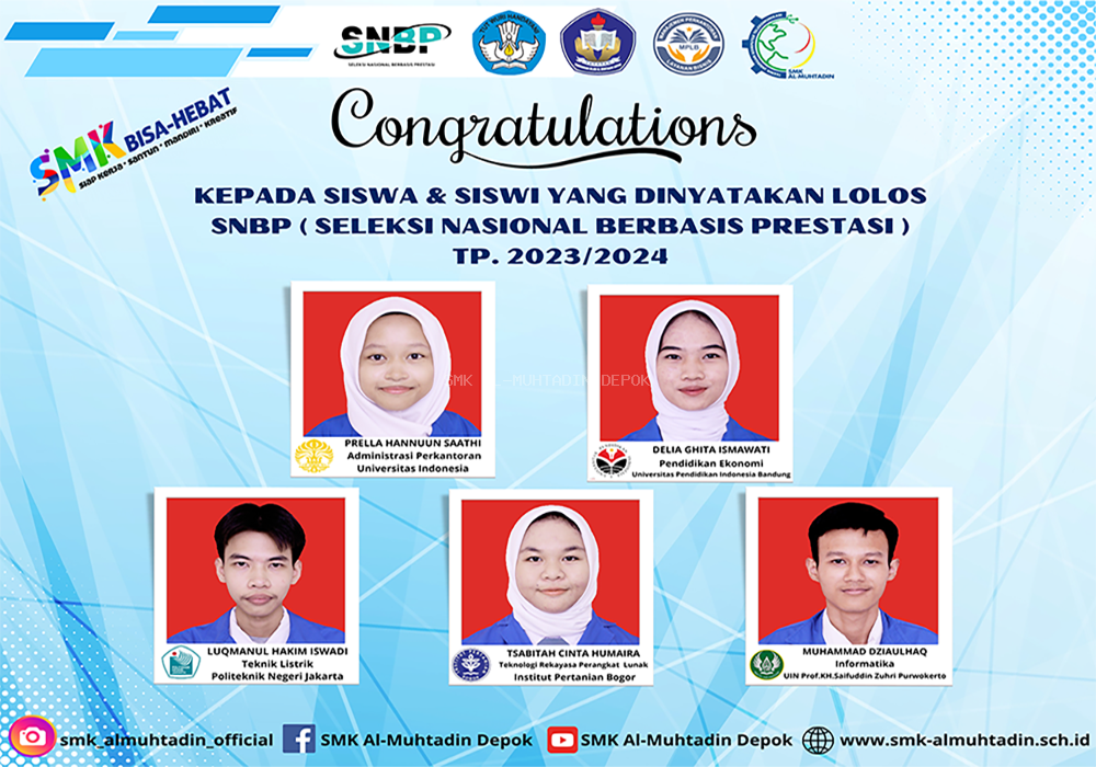 Congratulations Untuk Siswa-Siswi Yang Diterima PTN Jalur SNBP 2024