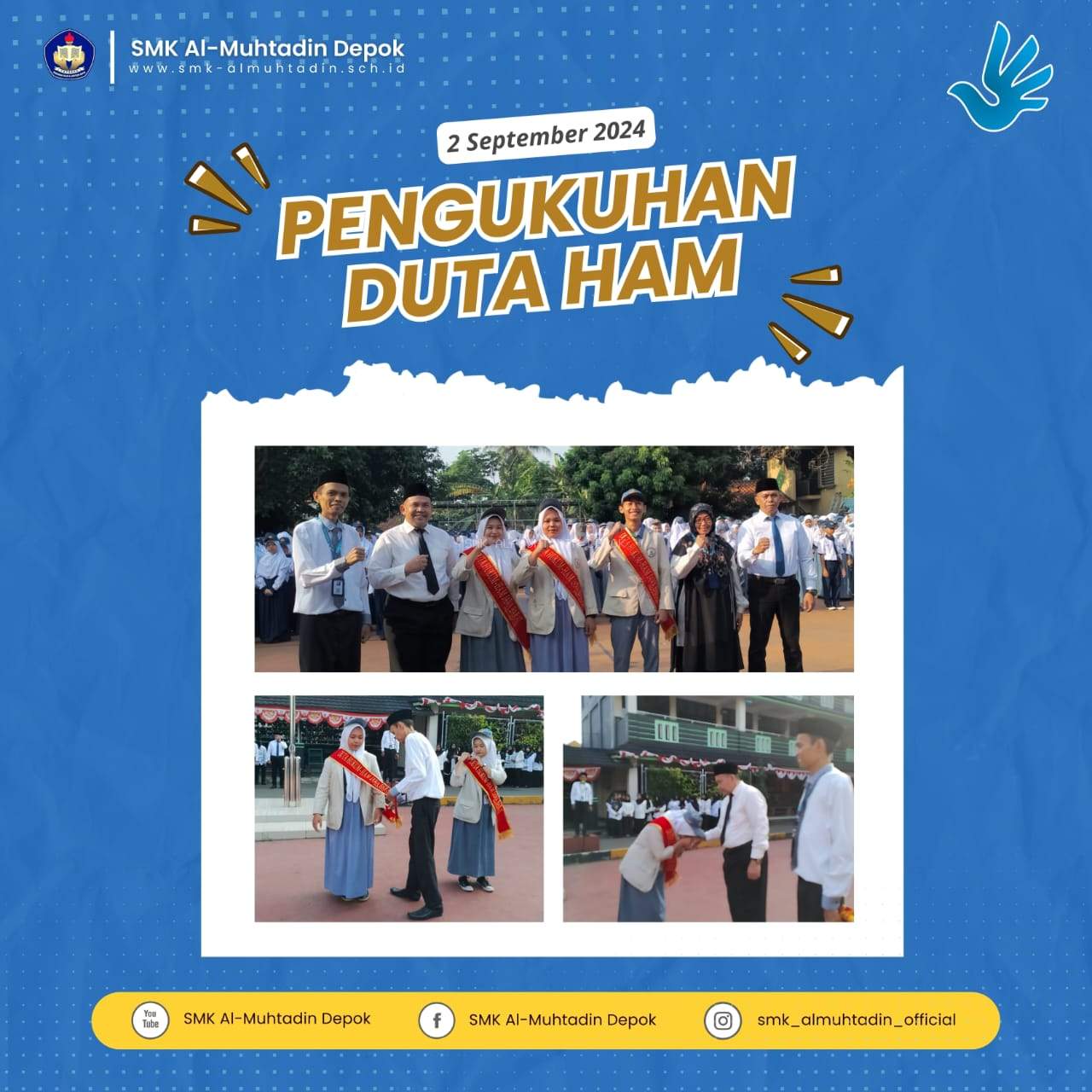 3 Siswa SMK Al-Muhtadin, Terpilih Sebagai Anggota Duta Hukum dan HAM Tahun 2024