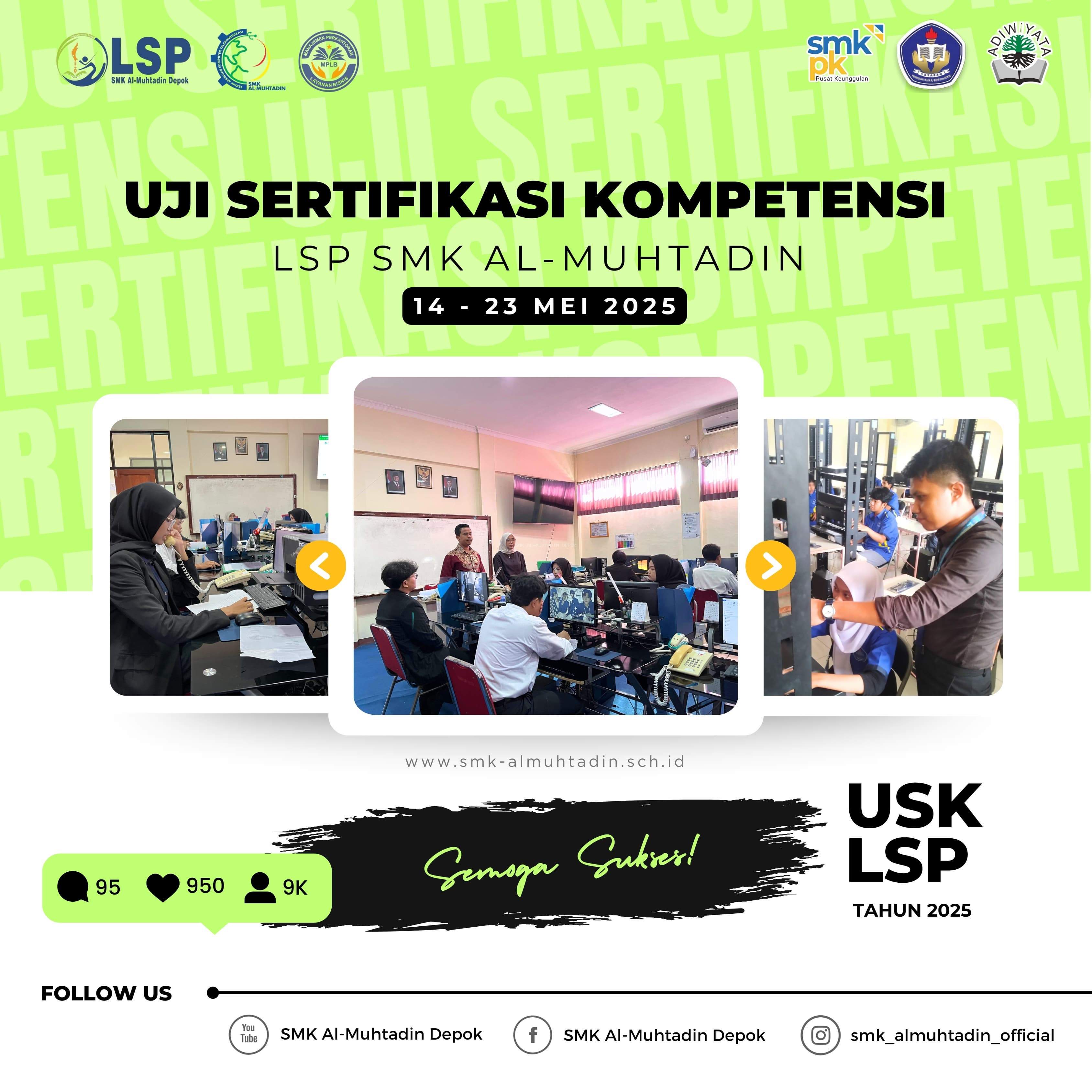 Pelaksanaan Uji Sertifikasi Kompetensi bagi Lulusan SMK Tahun 2025 di Lembaga Sertifikasi dan Profesi (LSP) P1 SMK Al-Muhtadin Depok